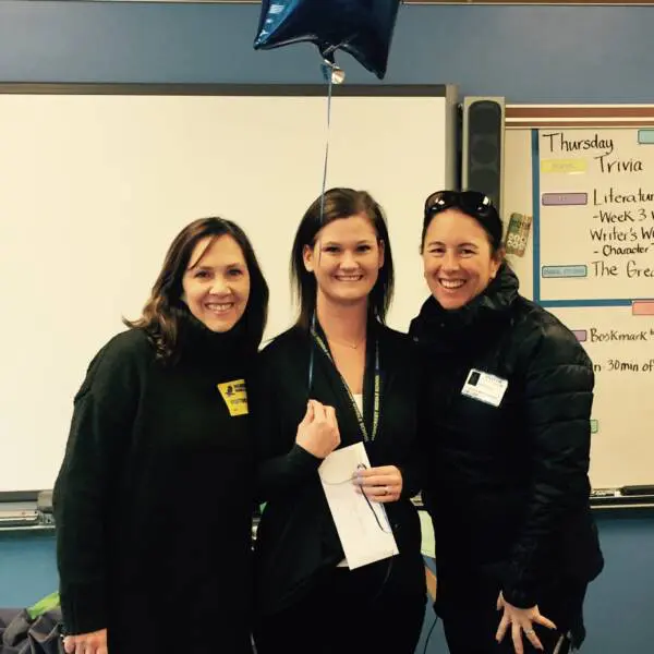 Trustees Margie Karabas and Tracy Peacock award Meghan Espinoza her Gripp Grant